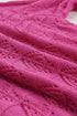 Crochet Knit V-Neck Button Front Long Sleeve Lightweight Cardigan Sweater